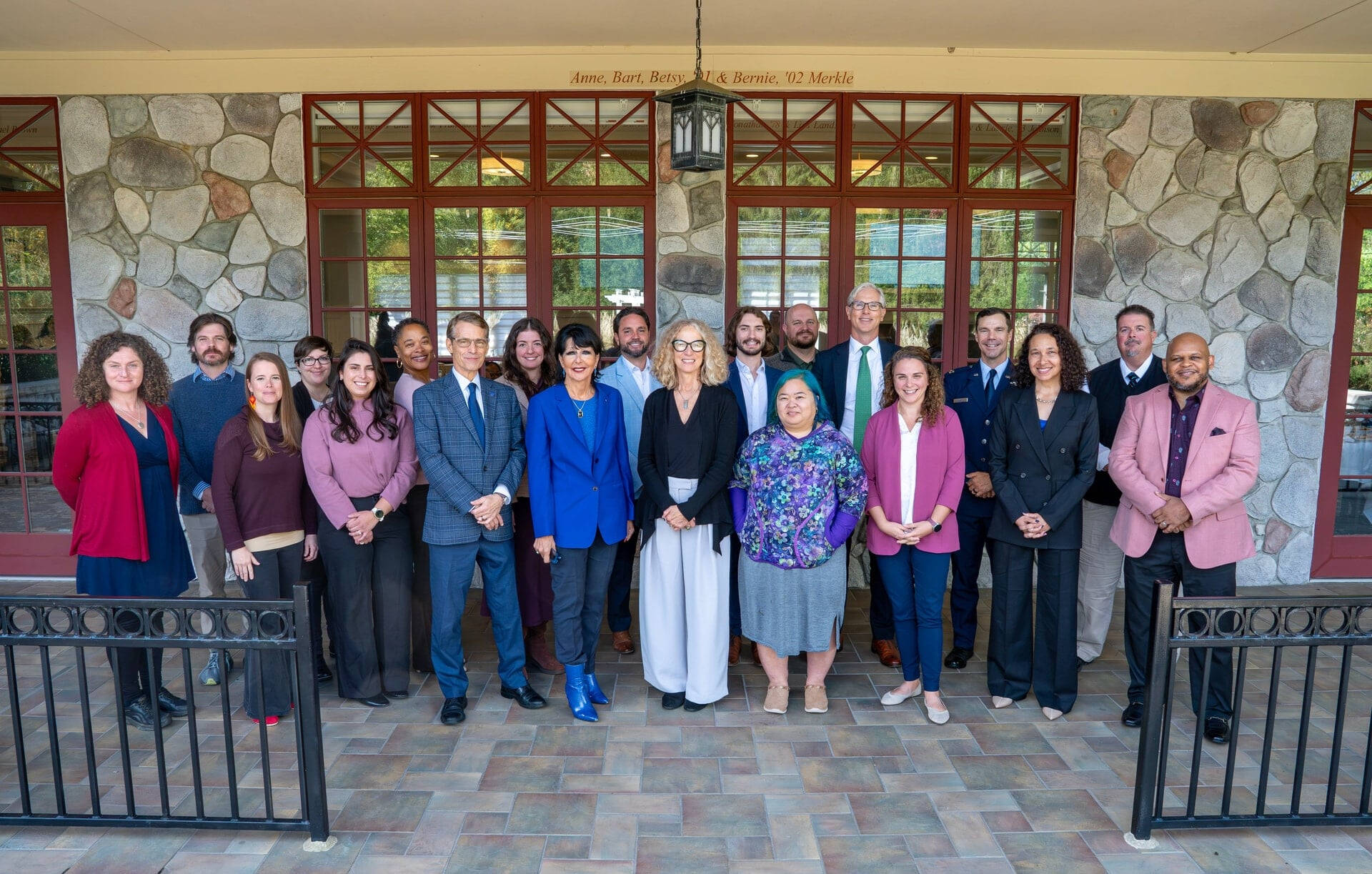 2026 Distinguished Alumni-in-Residence Honorees with President Mantella, Provost Drake, and Dean Jones